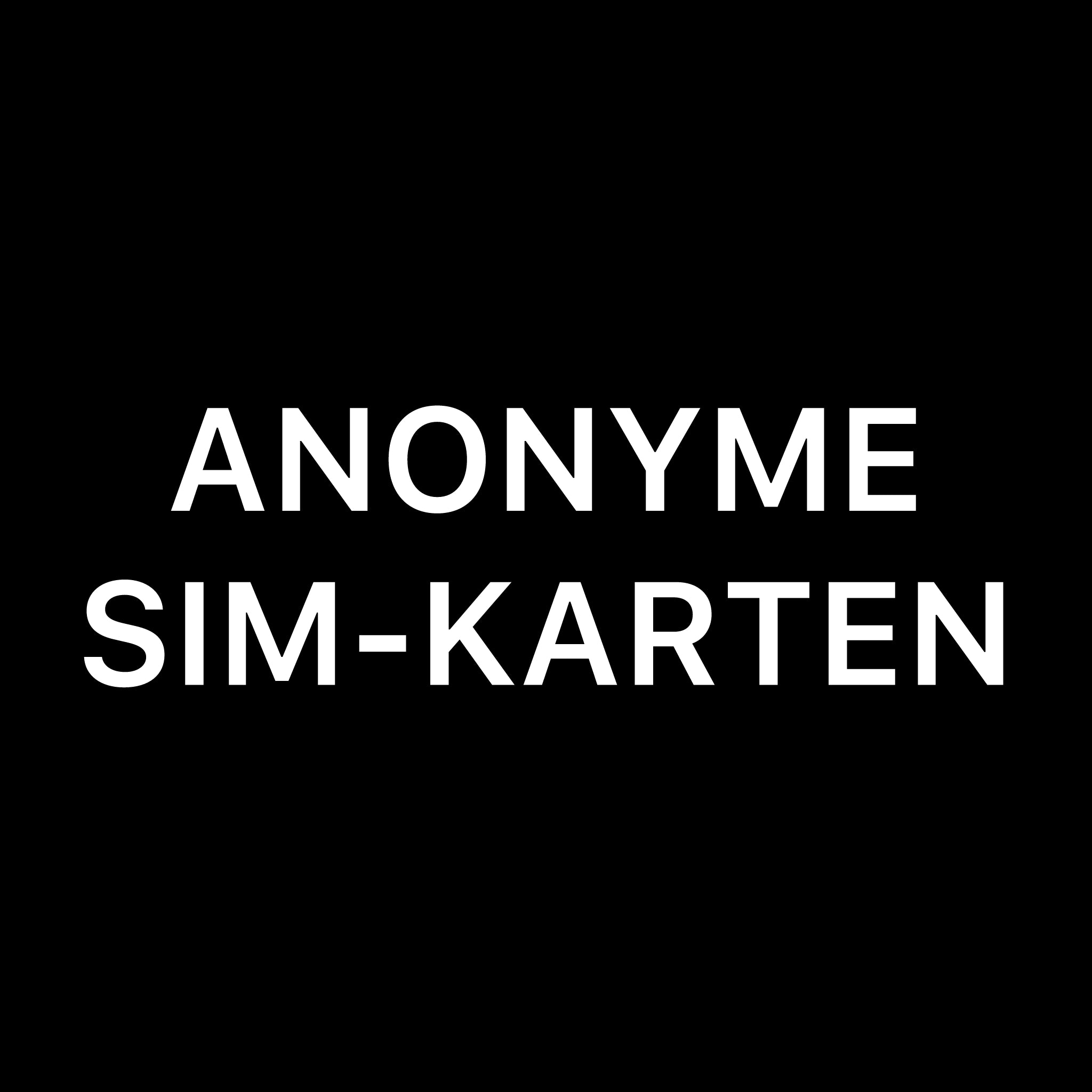 ANONYME SIM-KARTEN