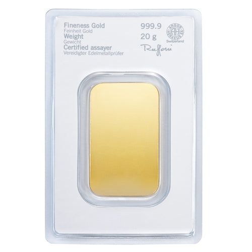 Goldbarren - 20 Gramm - Heraeus