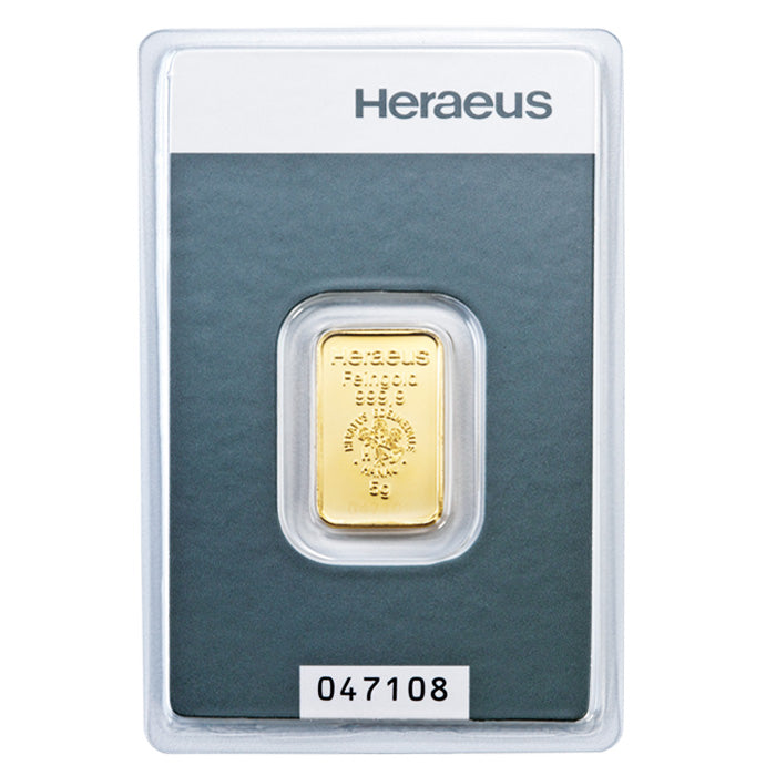Goldbarren - 5 Gramm - Heraeus