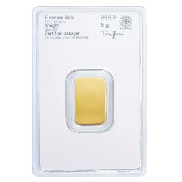 Goldbarren - 5 Gramm - Heraeus
